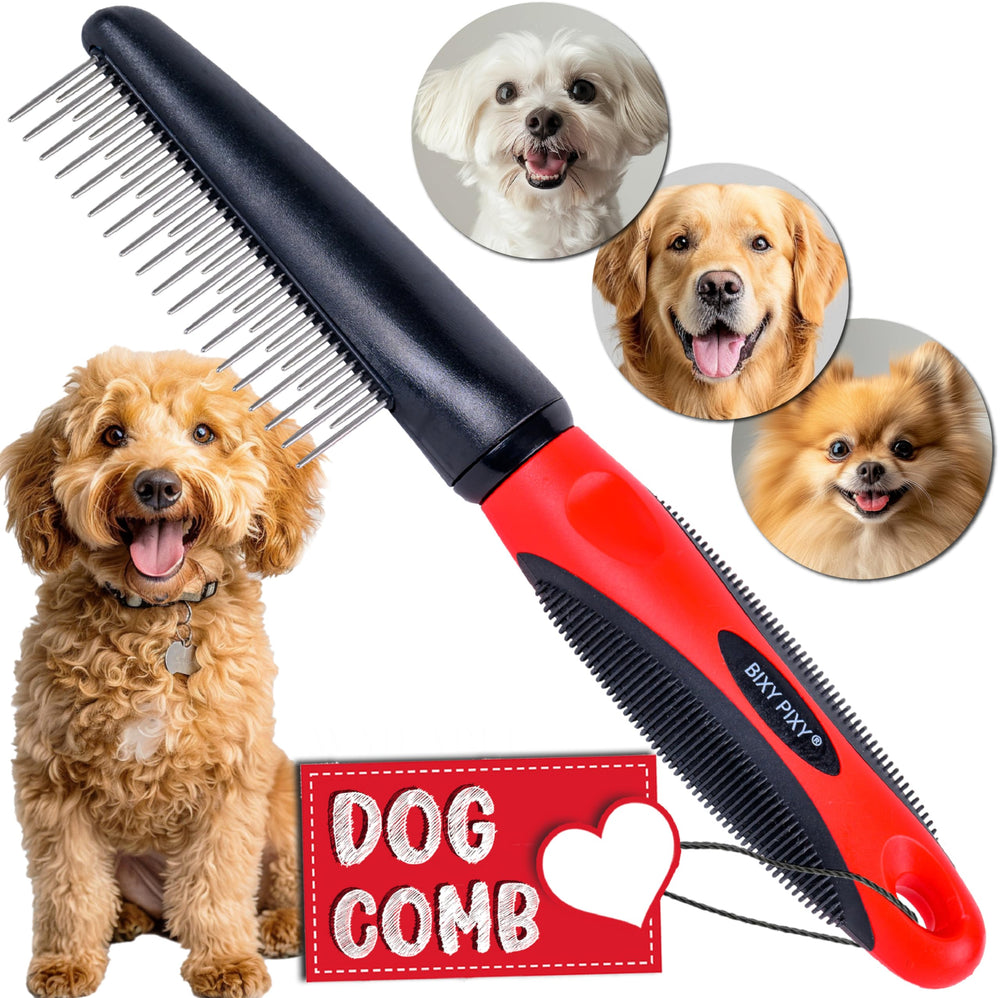Peine Bixy Pixy para perro con dientes giratorios facilita el desenredado sin tirones