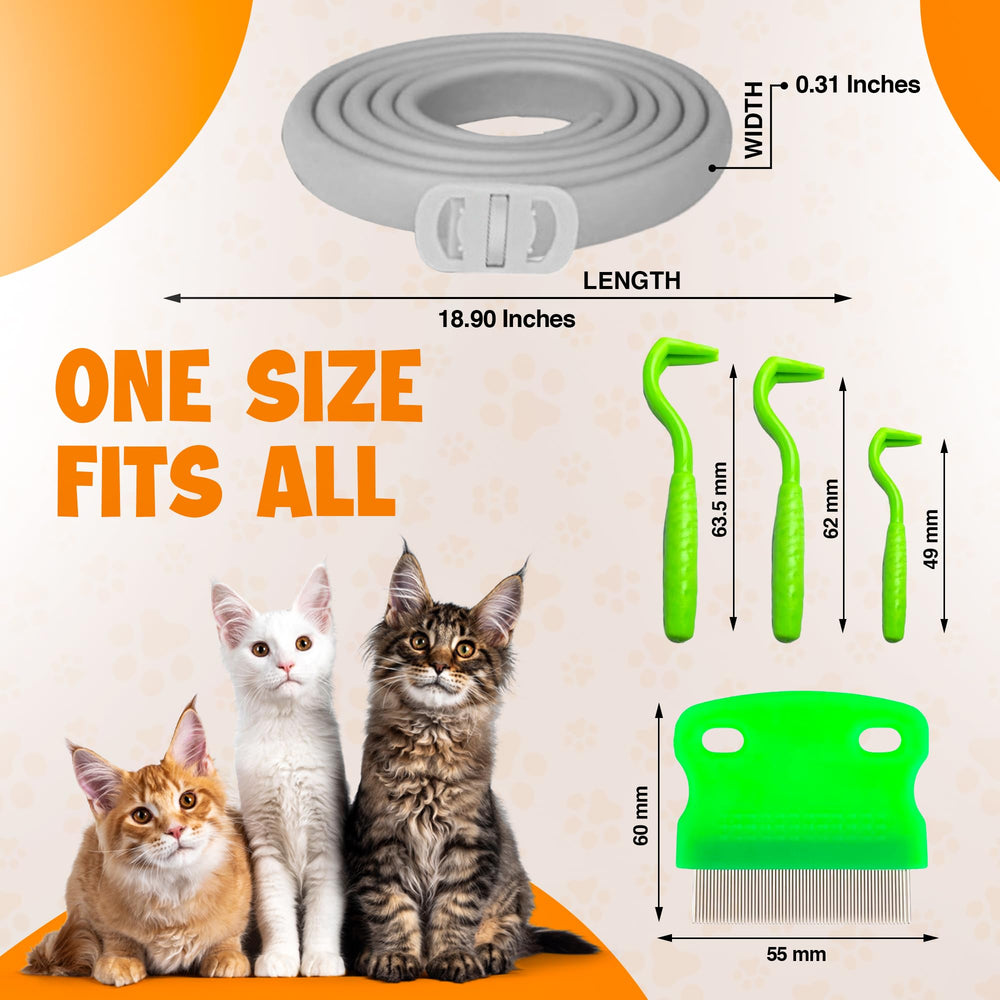 BKRMART collar antipulgas para gatos, ajuste cómodo para gatitos y gatos adultos