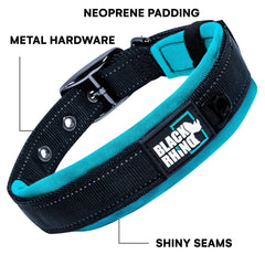 Black Rhino collar ajustable para perros grandes, fácil de ajustar y cómodo