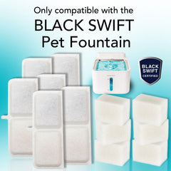 Esponjas de repuesto BLACK SWIFT para la bomba, atrapan sedimentos y pelos.