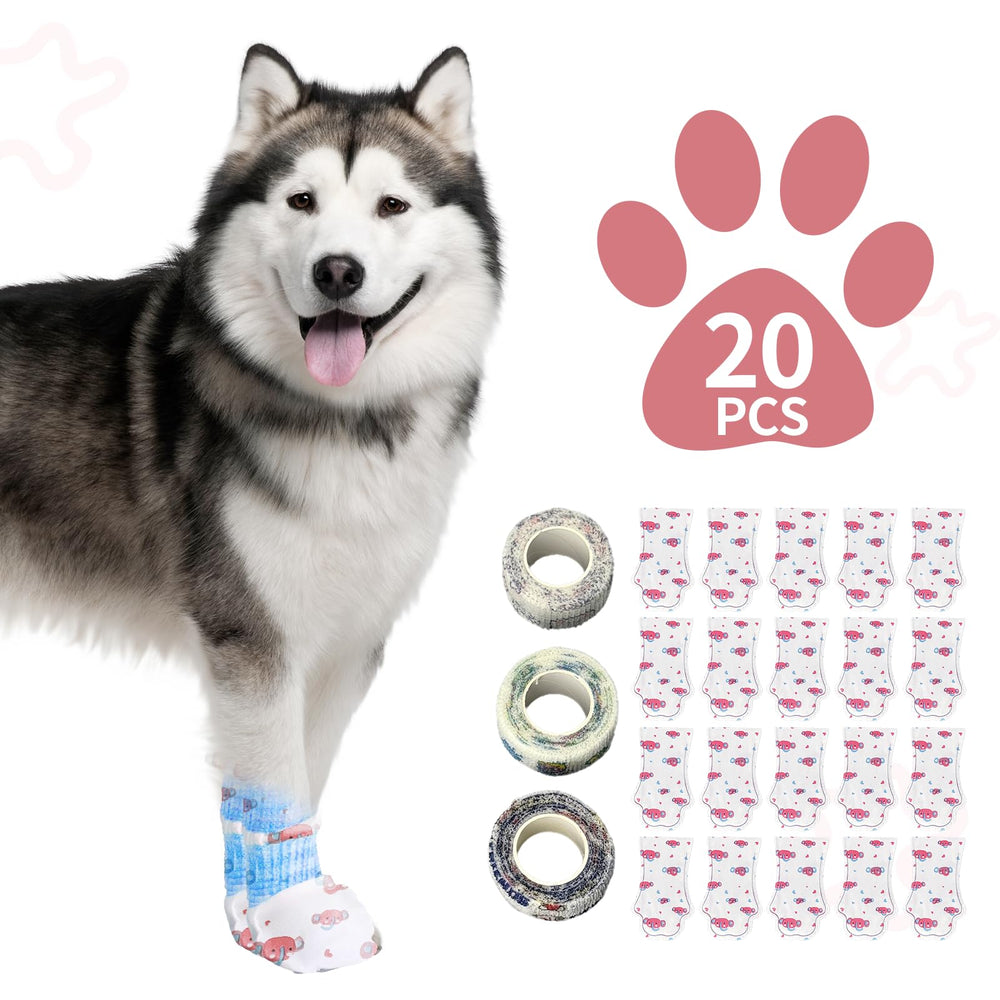Botas desechables BLAZURY INFINI para perros protegen las patas al exterior.