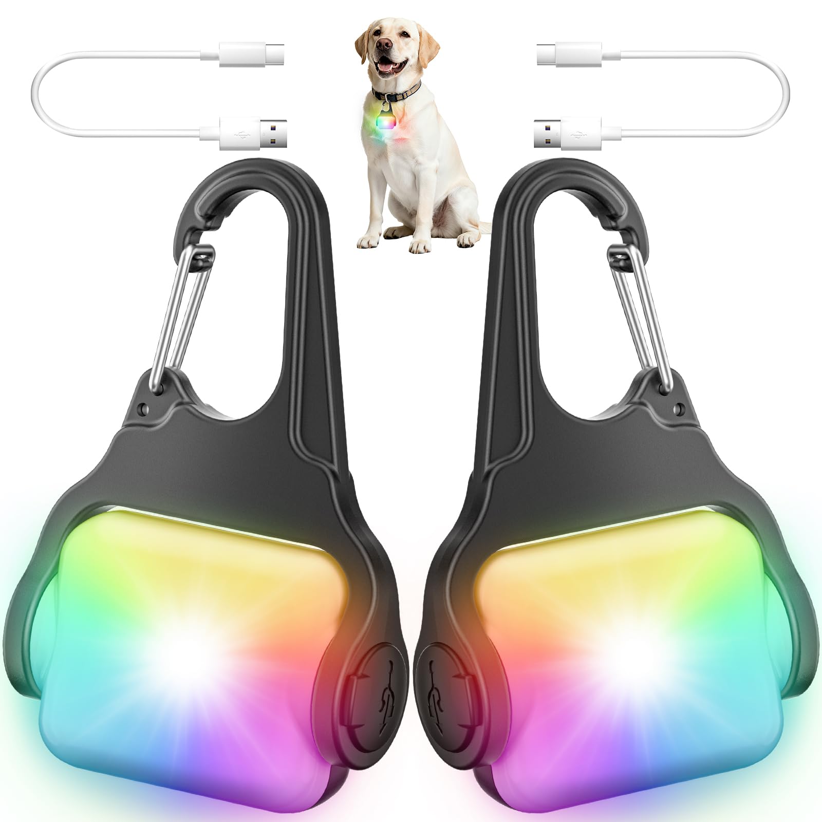 BLBS collar luz para perros, visibilidad nocturna mejorada