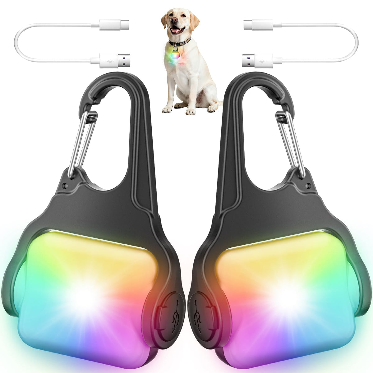 BLBS collar luz para perros, visibilidad nocturna mejorada