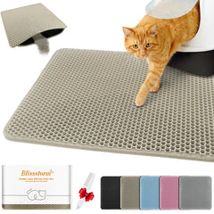BlissStorm almohadilla doble capa para arena de gatos: facilita la limpieza.