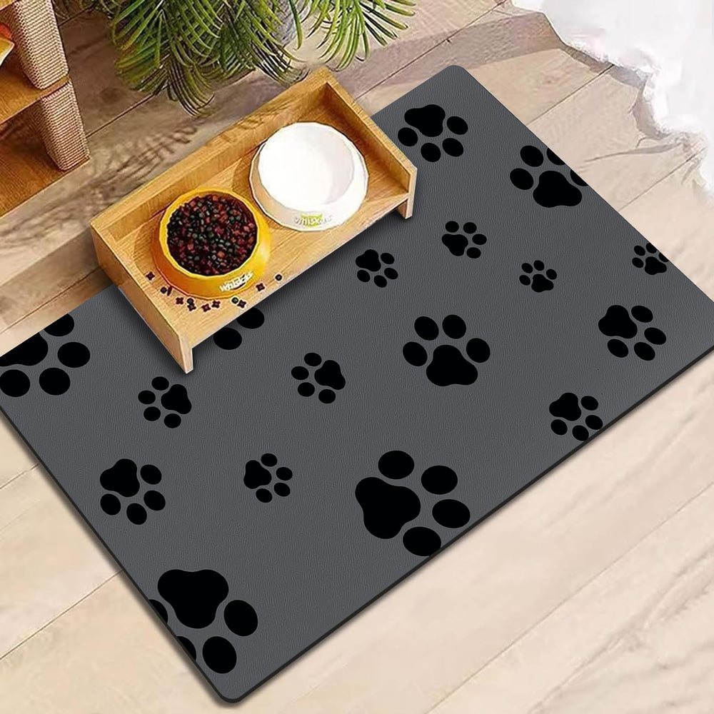 Blkjsgly almohadilla para comida y agua de perro, absorbe rápido y evita manchas.