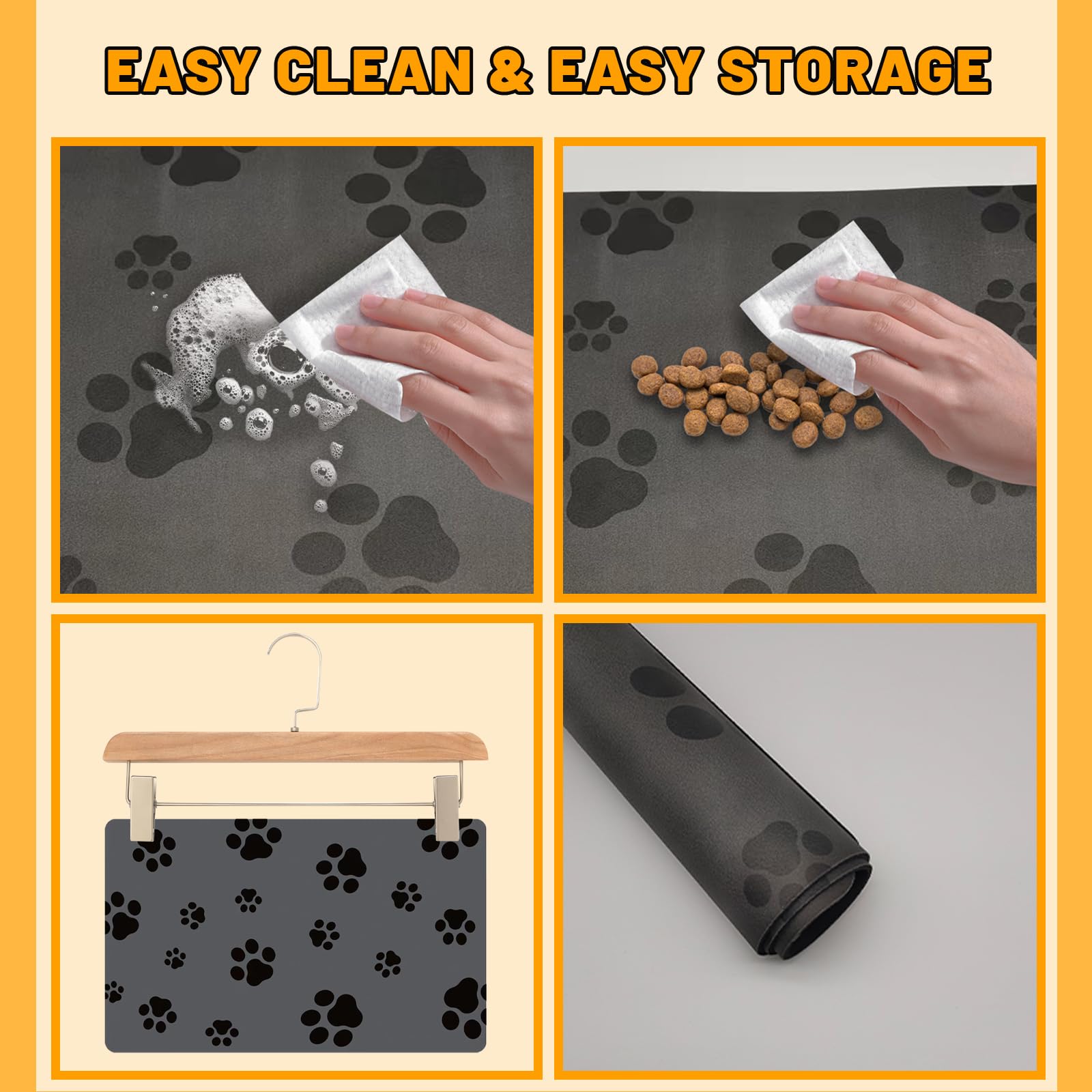 Blkjsgly mat para comederos y bebederos automáticos, uso versátil en hogares activos.