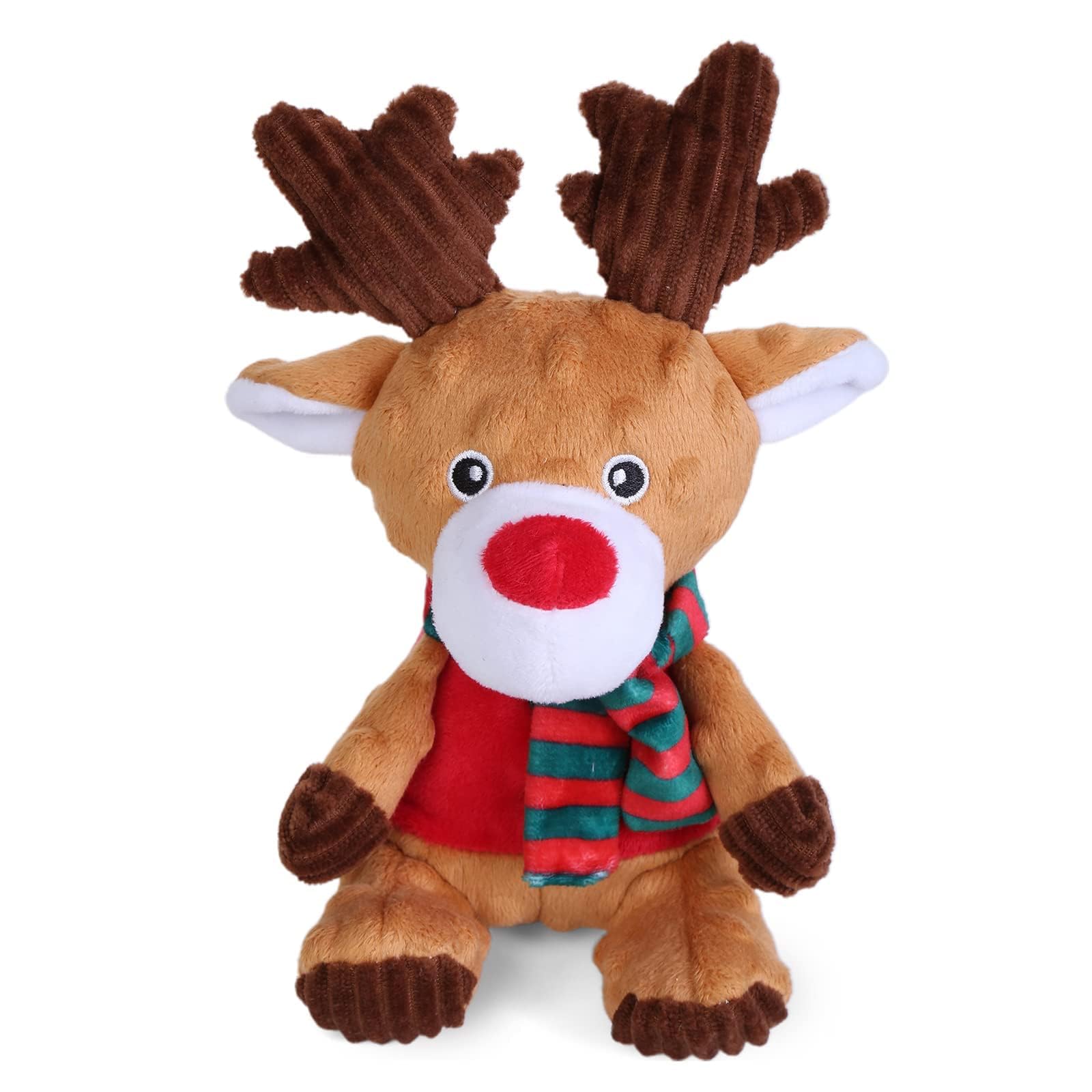 Blnboimrun Reno con ladrido, peluche seguro para perros pequeños y medianos.