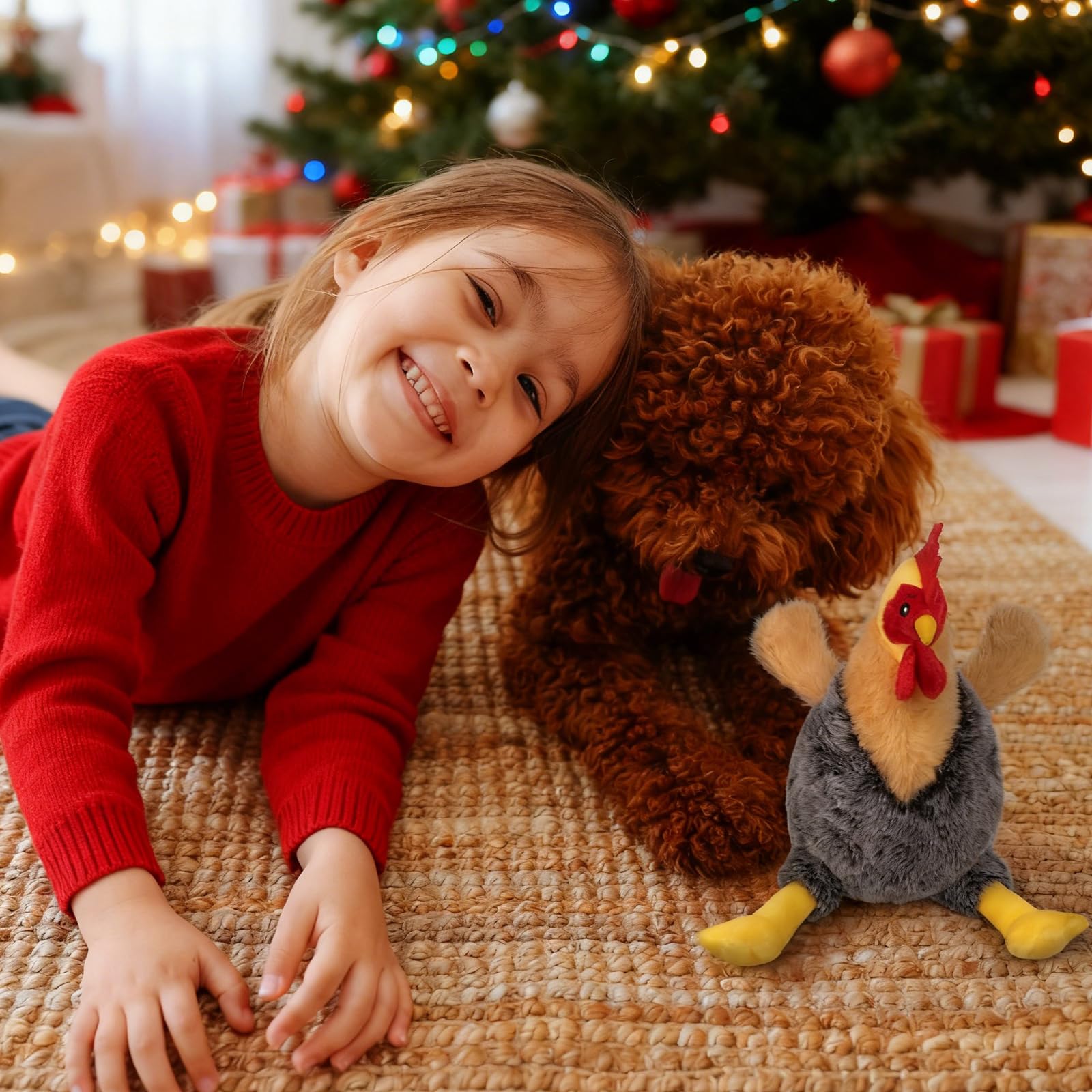 BluBrk peluche con dos chirridos, añade sorpresa en cada juego.