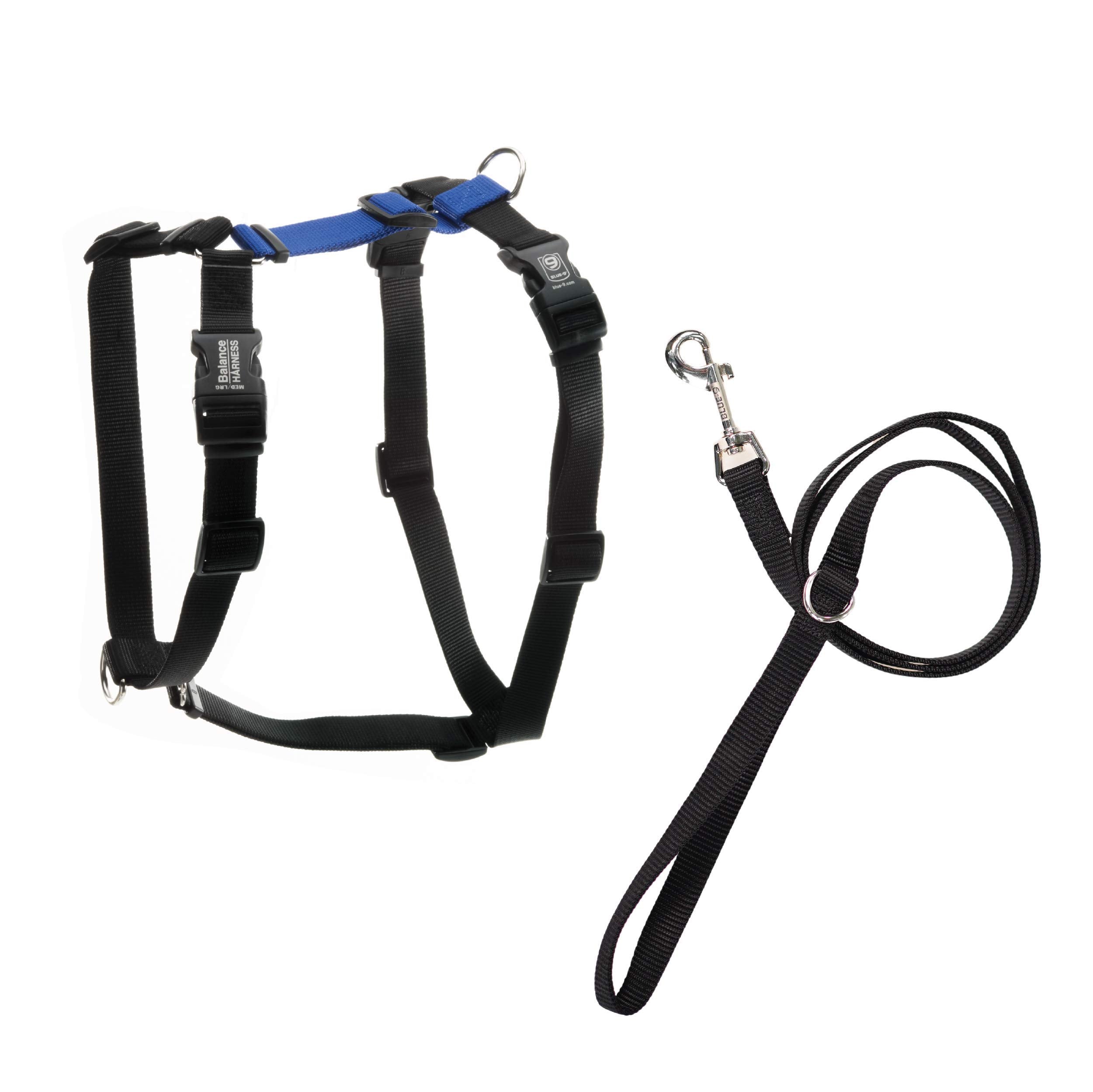 Blue-9 arnés equilibrio con ajuste de seis puntos para comodidad y seguridad.