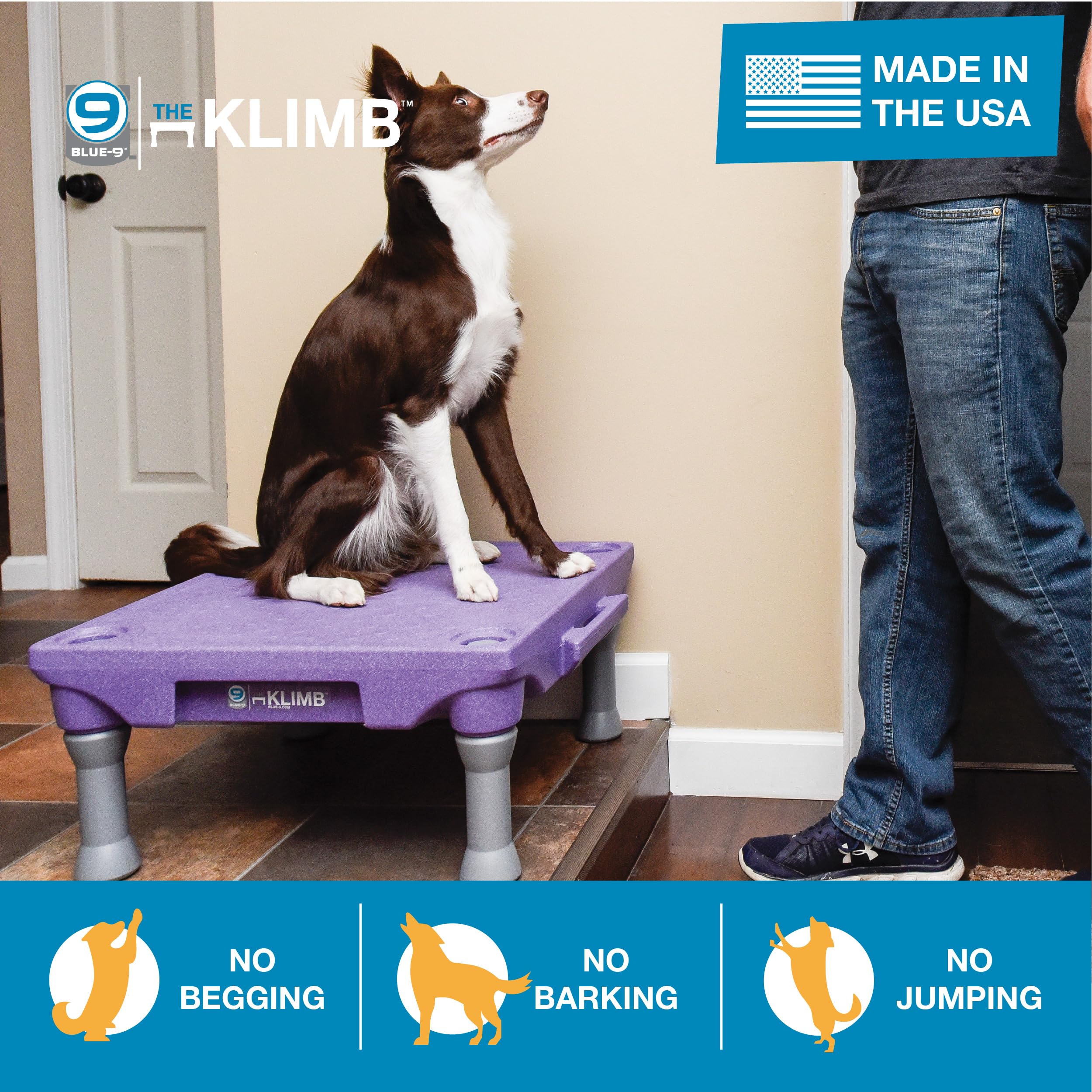 Superficie PawGrip de Blue-9 KLIMB ofrece agarre seguro