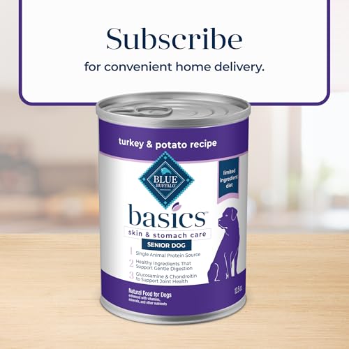 Blue Buffalo Basics Senior, receta de pavo y patata para perros mayores