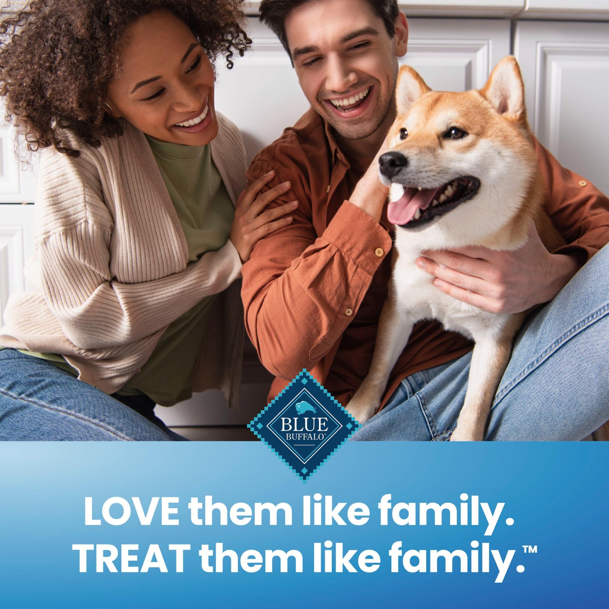 Blue Buffalo Dental Chews sin maíz, trigo ni soja para una dieta más simple.