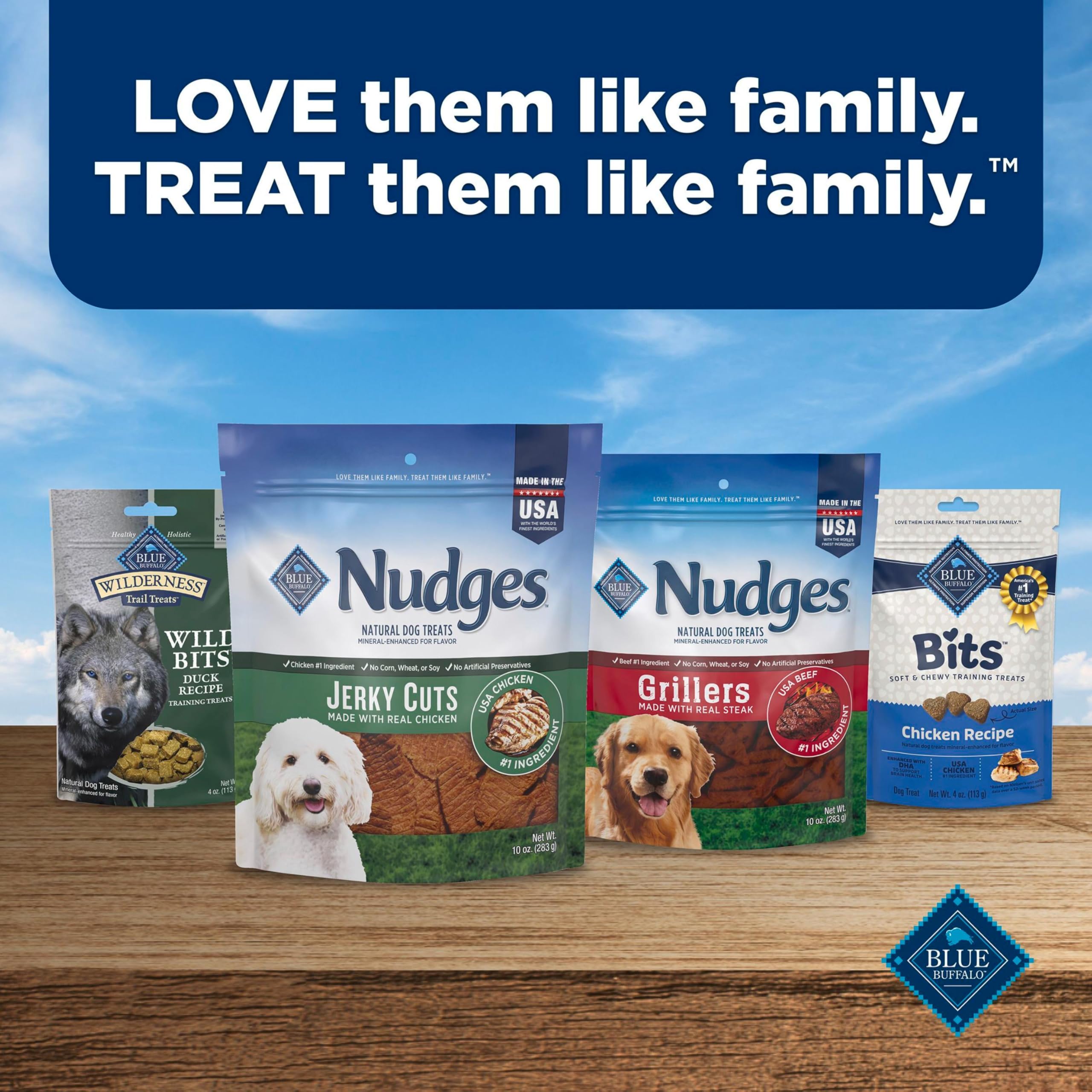 Blue Buffalo Nudges: entrenamiento-positivo, recompensa sabrosa para perros