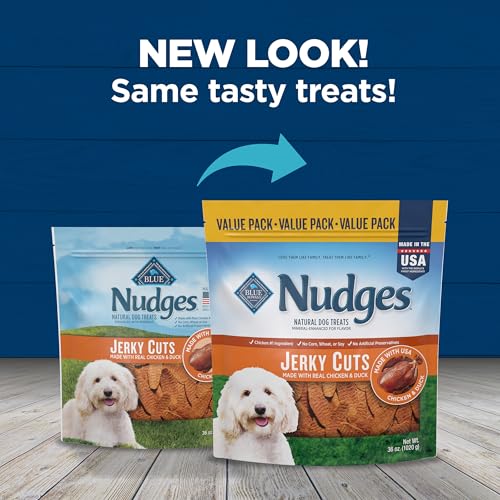 Blue Buffalo Nudges Jerky Cuts sabor que gusta a perros de distintas edades.
