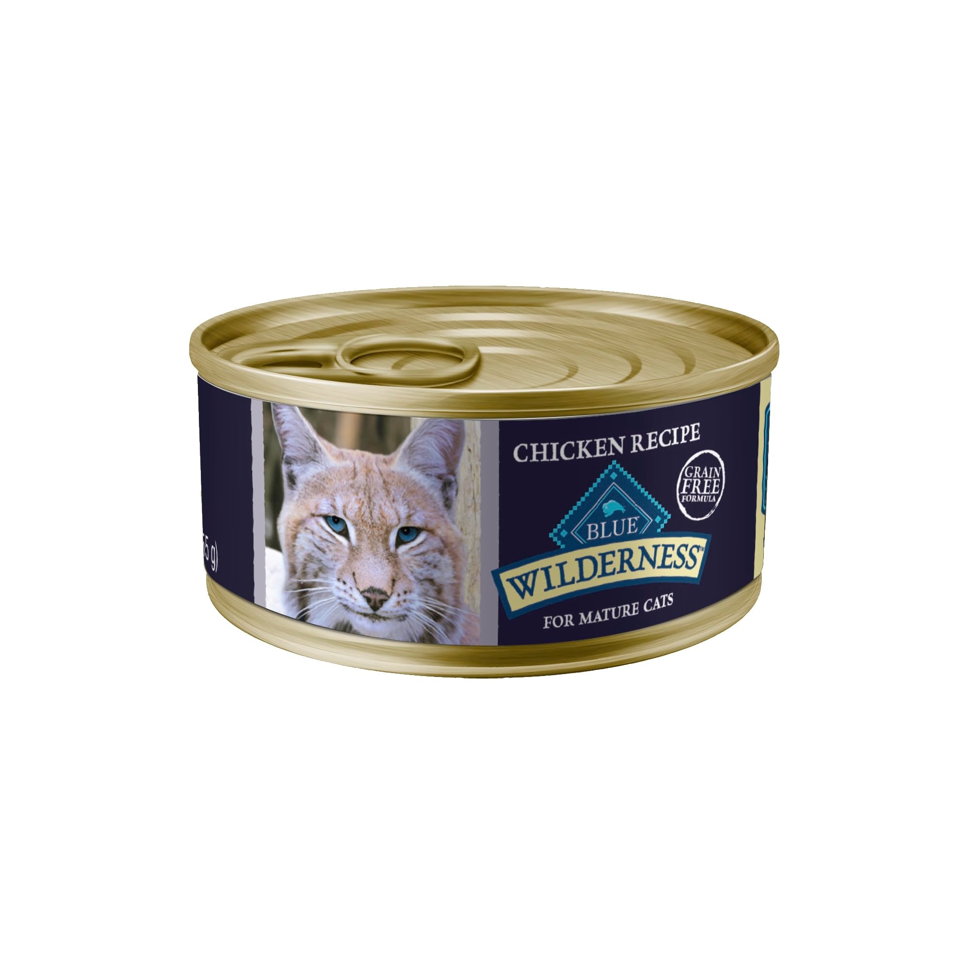 Blue Buffalo Wilderness lata-pollo-real-primer-ingrediente, apoyo a la vitalidad felina.