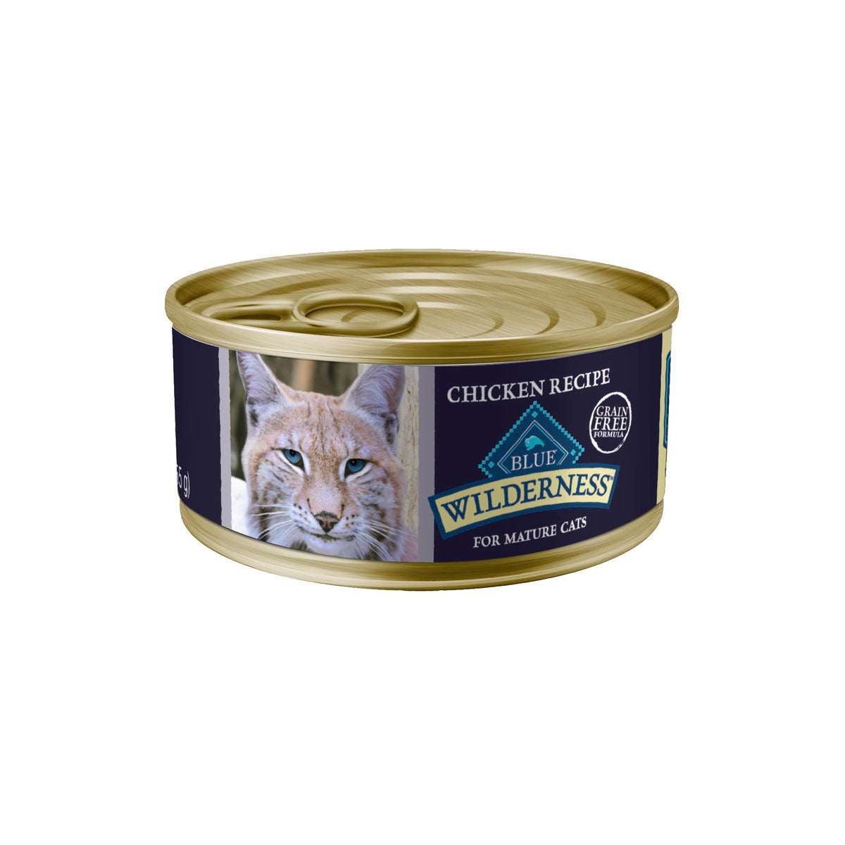 Blue Buffalo Wilderness lata-pollo-real-primer-ingrediente, apoyo a la vitalidad felina.