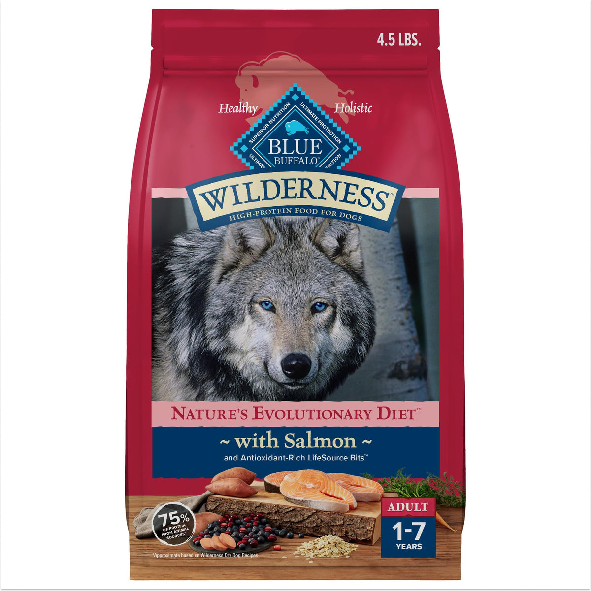 Blue Buffalo Wilderness Salmón: ingrediente principal real para proteína de calidad.