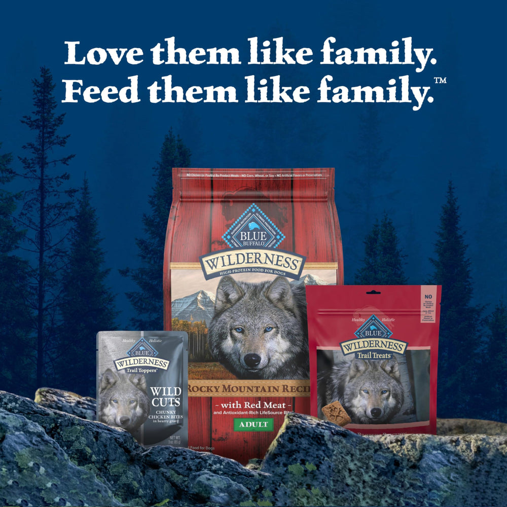 Blue Buffalo Wilderness Trail Toppers uso diario; complemento sabroso para perros activos.