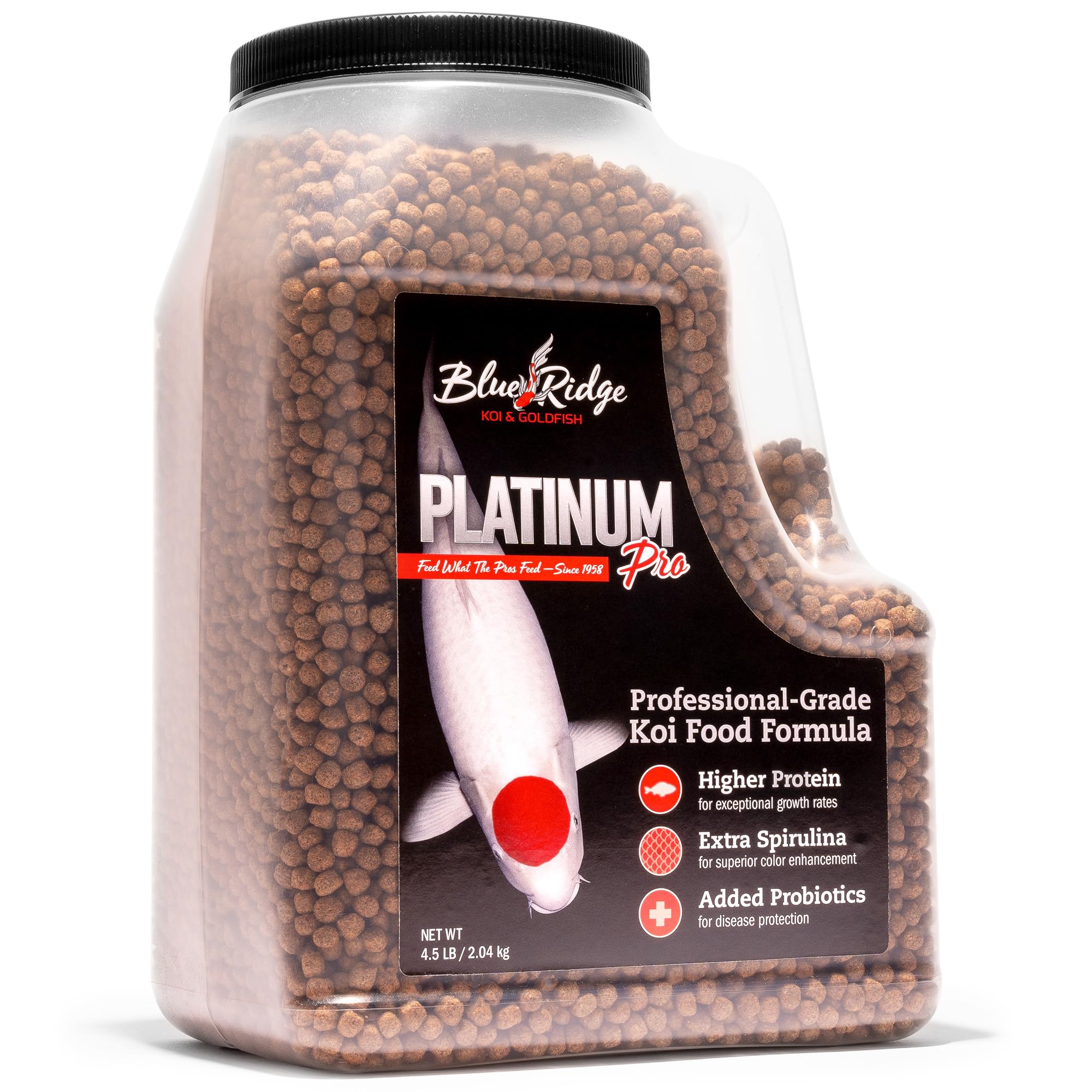 Pellets Platinum Pro de 3/16 pulgadas para koi y goldfish, fáciles de comer.