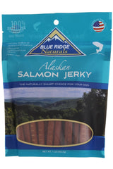 Blue Ridge Naturals tiras de salmón para perro en empaque de 1 lb, sabroso y conveniente.