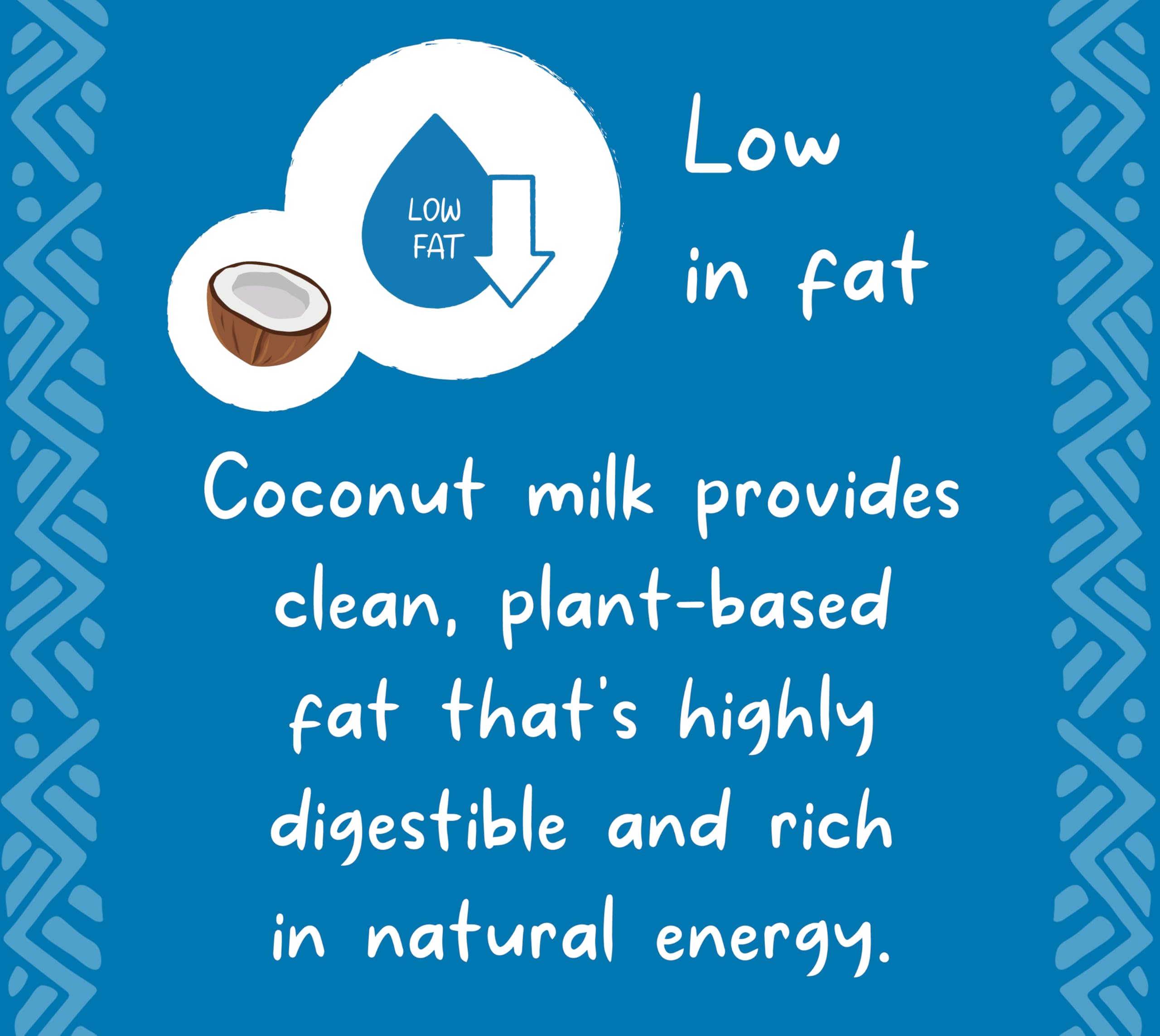 Blue River Diets, fuente de coco y grasa baja para energía suave.