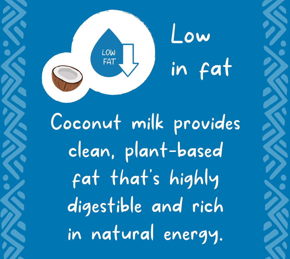 Blue River Diets, fuente de coco y grasa baja para energía suave.