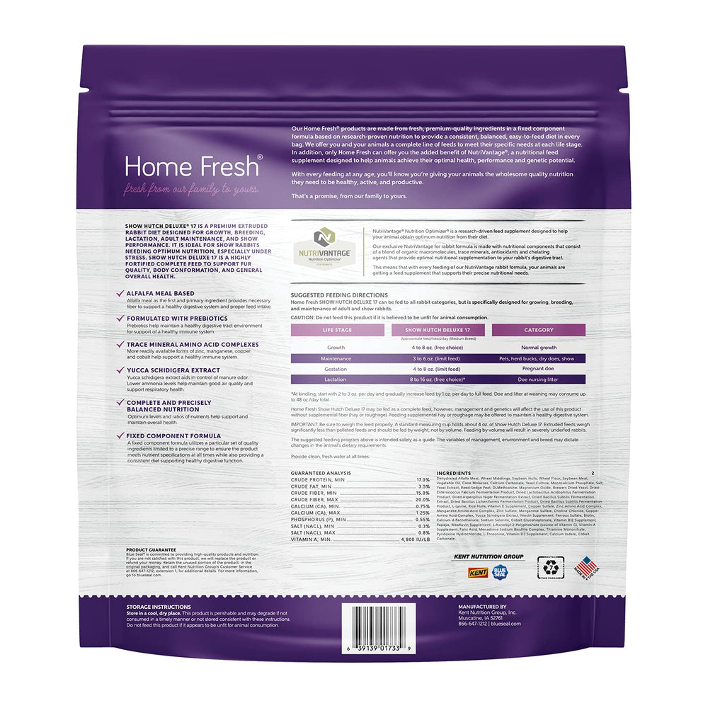 Blue Seal Fresh Show Hutch Deluxe 17: croquetas extruidas para mejor digestibilidad