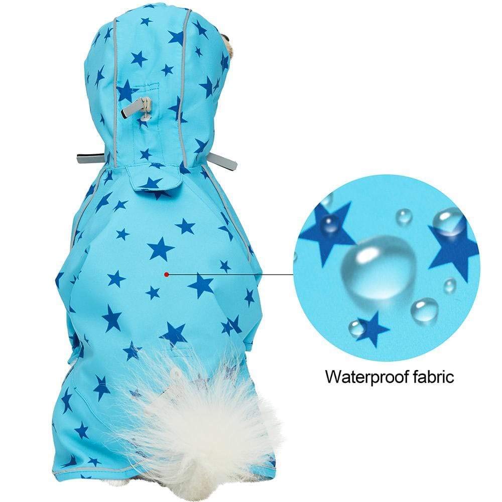 Blueberry Pet abrigo 18 capucha reflectante protege cabeza y visibilidad