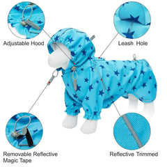 Blueberry Pet abrigo 18 dorso cobertura completa para chaparrones