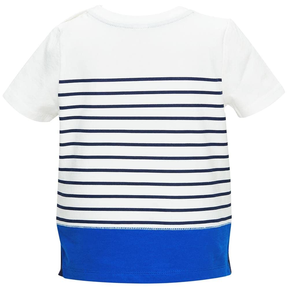 Camiseta Blueberry Pet de algodón suave con rayas azules, ideal para juego diario