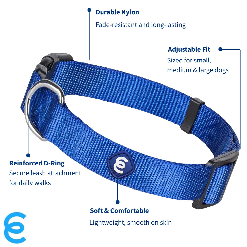 Blueberry Pet collar ajuste 18-26 pulgadas, seguro para perros grandes.