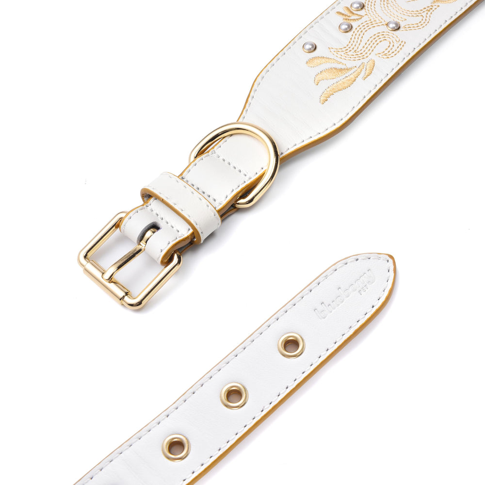 Blueberry Pet collar cuentas de perla, toque sofisticado para salidas especiales