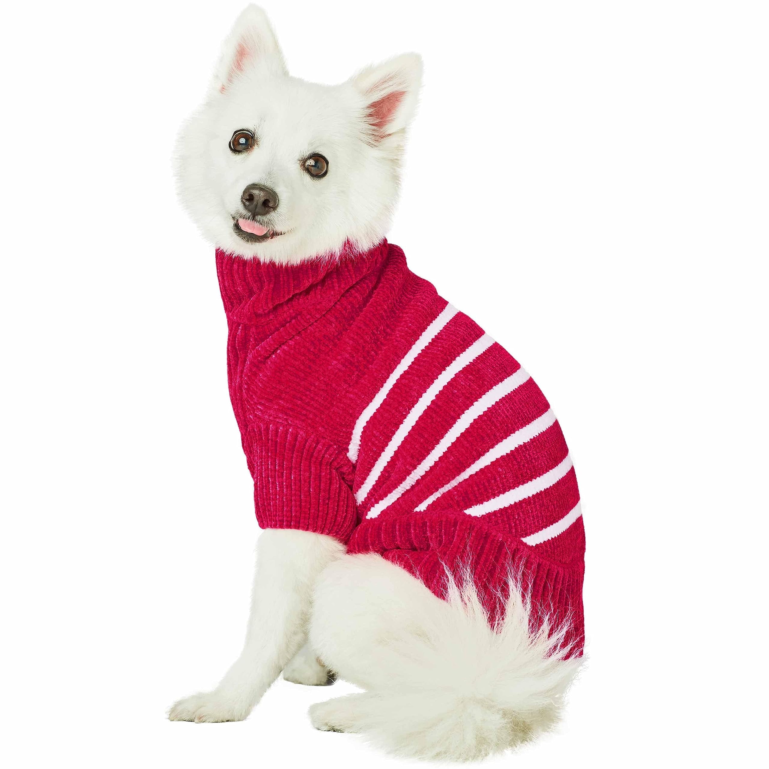 Ajuste para perros pequeños en suéter Blueberry Pet de chenilla rosa
