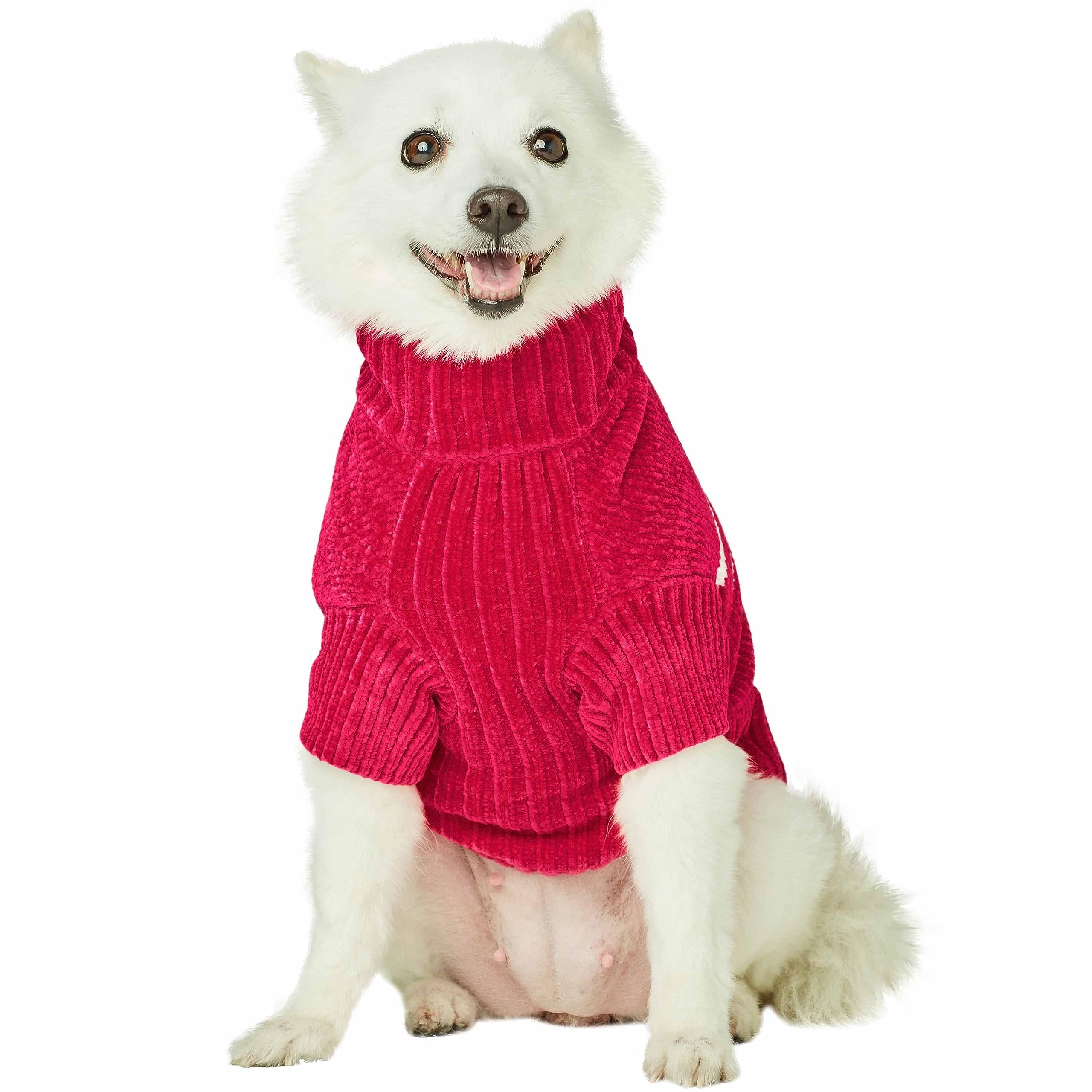 Diseño rayas rosa del suéter Blueberry Pet para paseo y moda