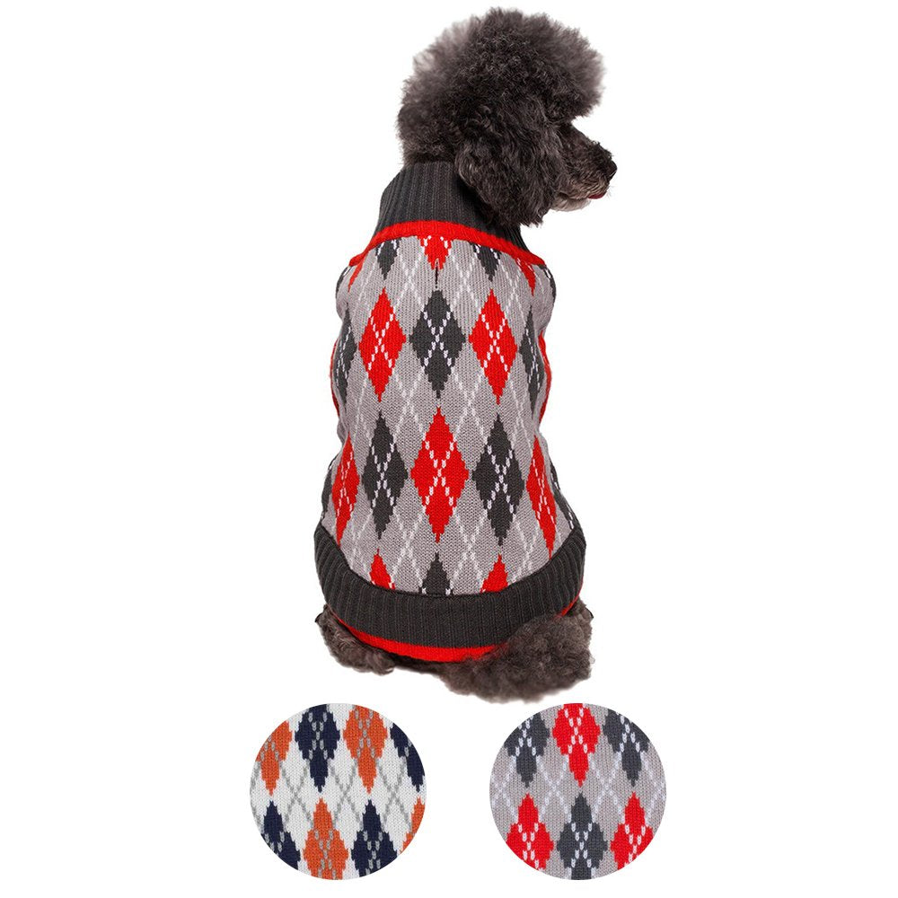 Estilo elegante argyle para paseos diarios de tu mascota