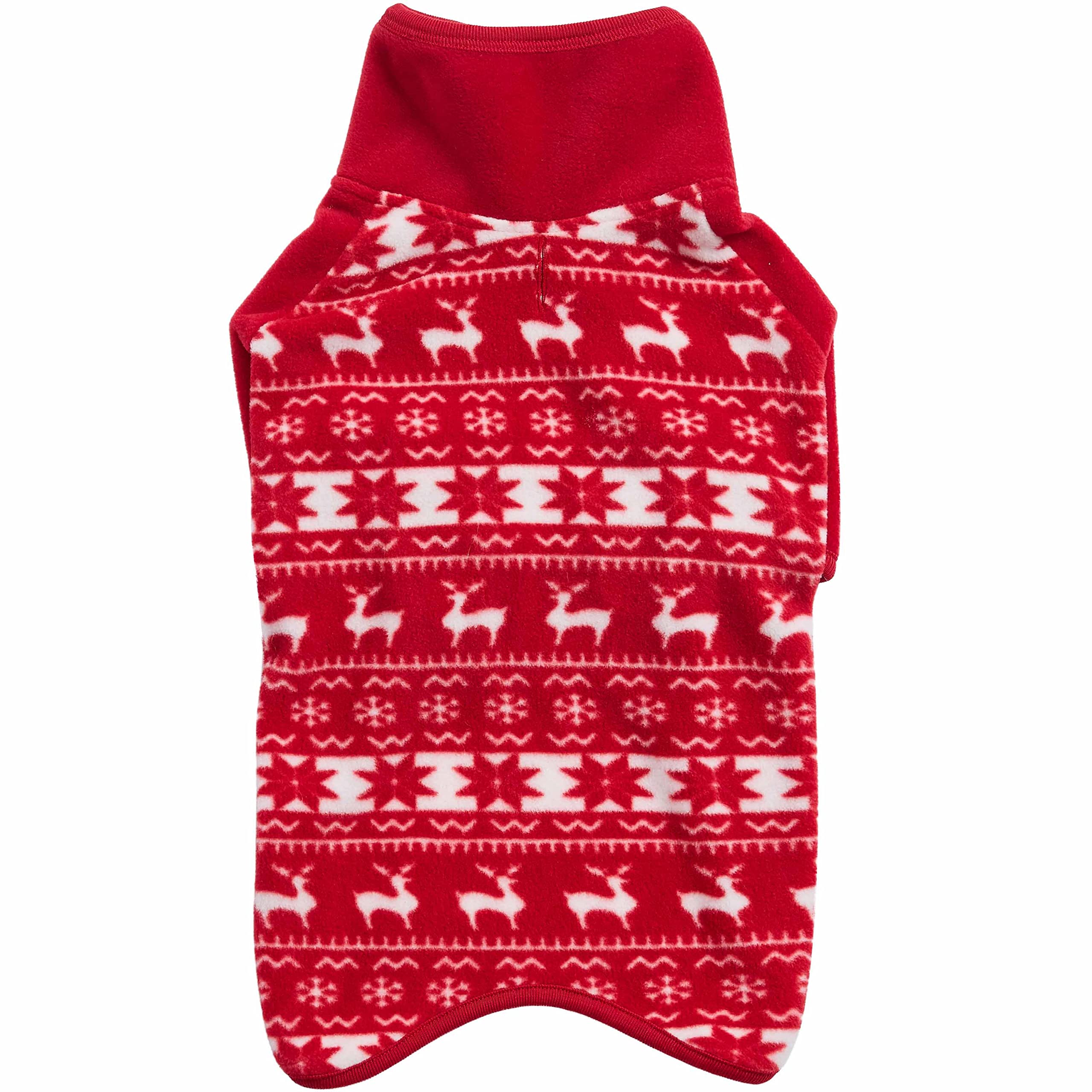 Blueberry Pet suéter navideño para perros grandes con renos y copos de nieve, ideal para paseos festivos.
