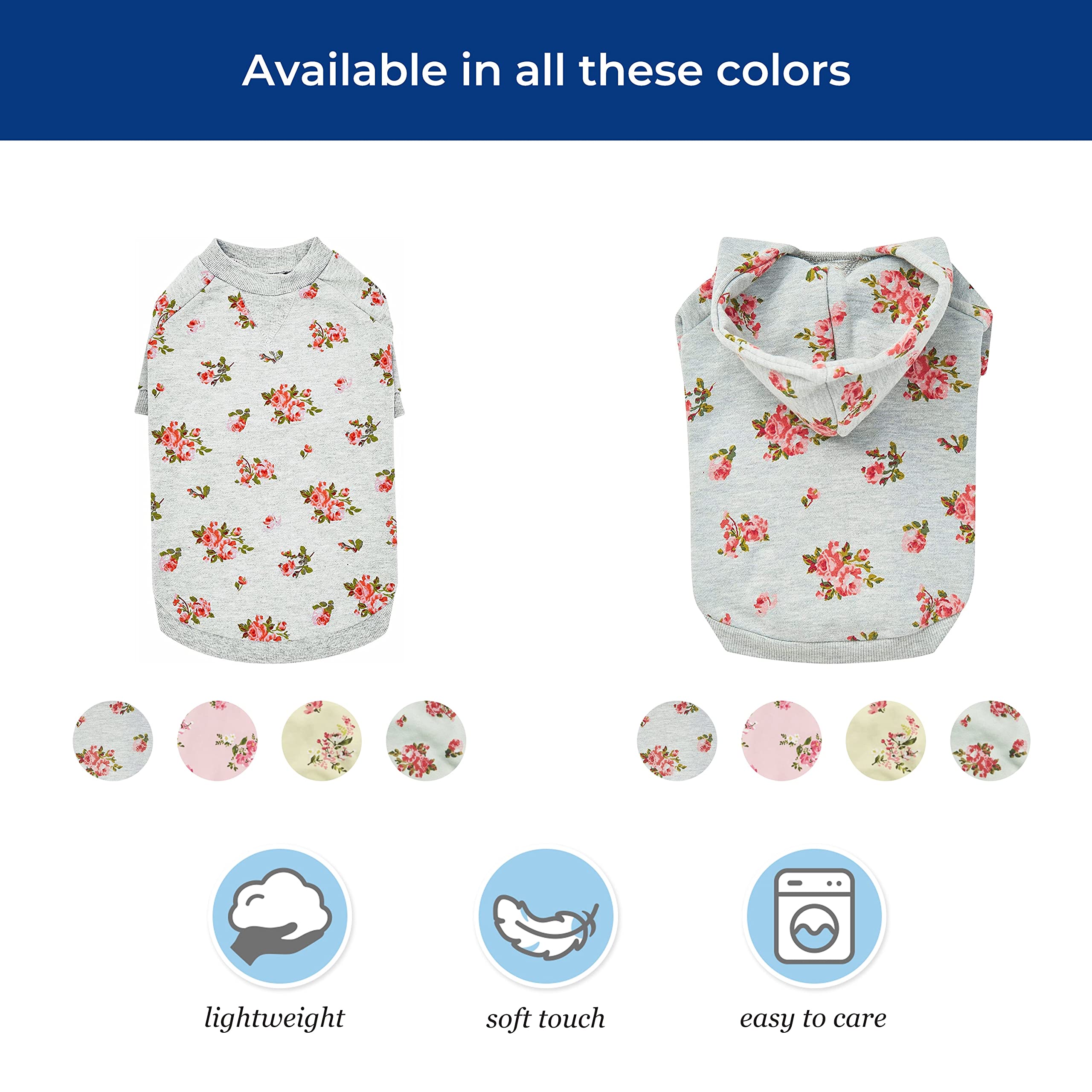 Blueberry Pet sudadera ligera para uso diario con cambios de clima.