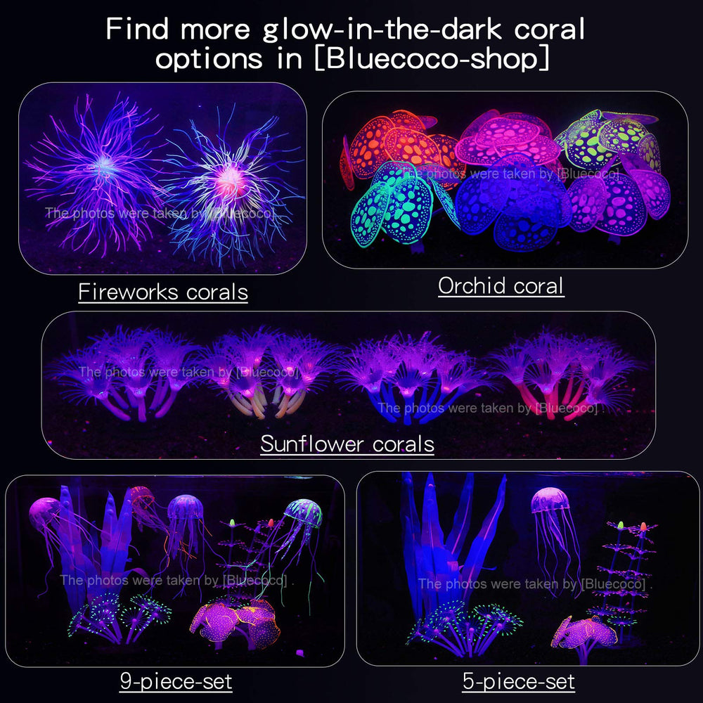 Bluecoco detalles lumínicos para acuario, con luces azules o rojas para mayor brillo.