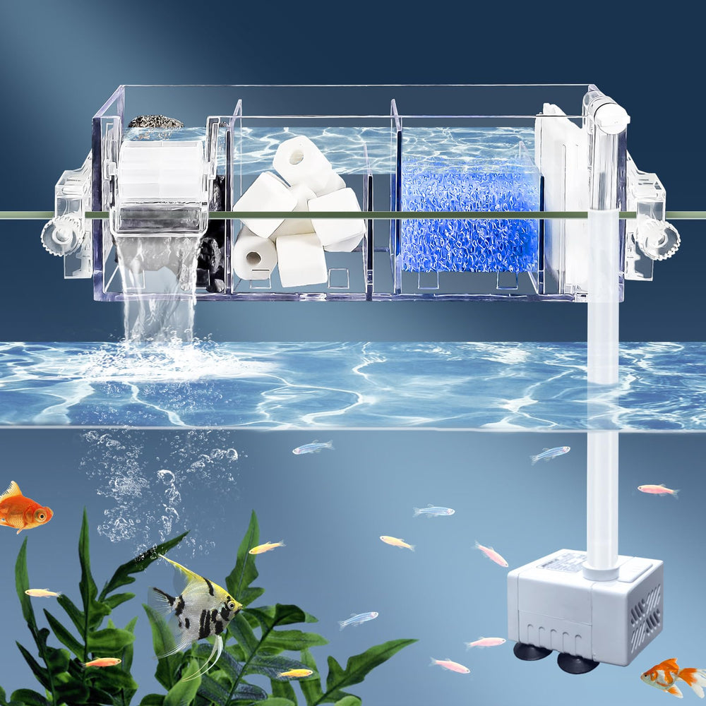 Bluecoco filtro acuario multi-capas promueve agua clara y mantenimiento sencillo.