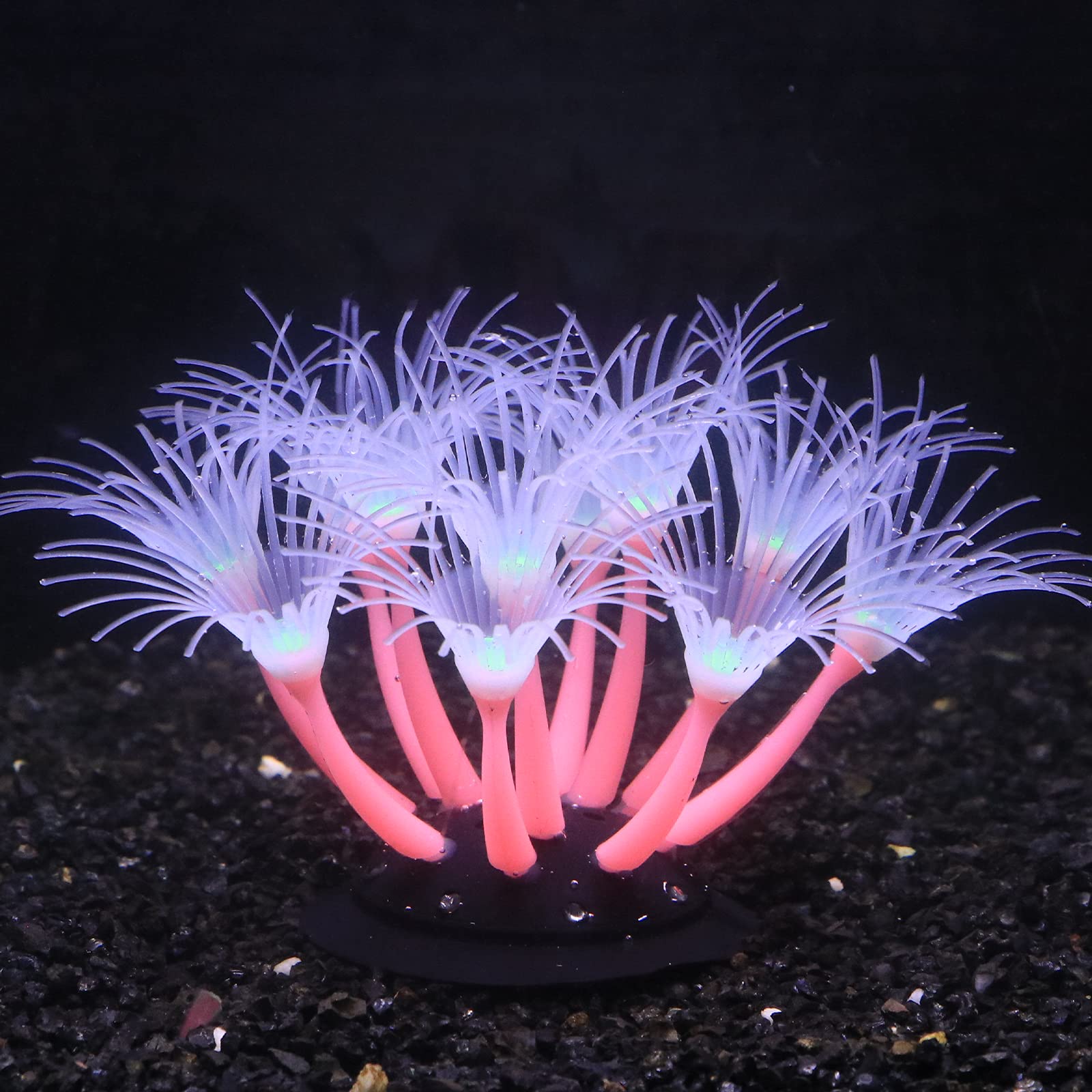 Bluecoco flores artificiales de gel suave que se mueven con la corriente, ideal para acuario.