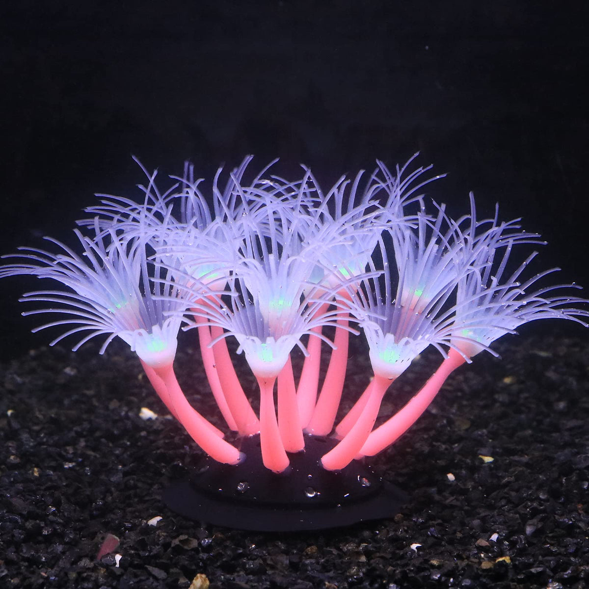 Bluecoco flores artificiales de gel suave que se mueven con la corriente, ideal para acuario.