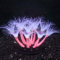 Bluecoco flores artificiales de gel suave que se mueven con la corriente, ideal para acuario.