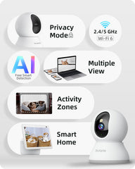 Blurams Cámara 2K para capturar detalles nítidos en tu hogar.