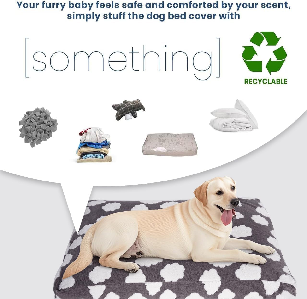 BLVOTKRO funda cama perro, lavable a máquina facilita la limpieza.