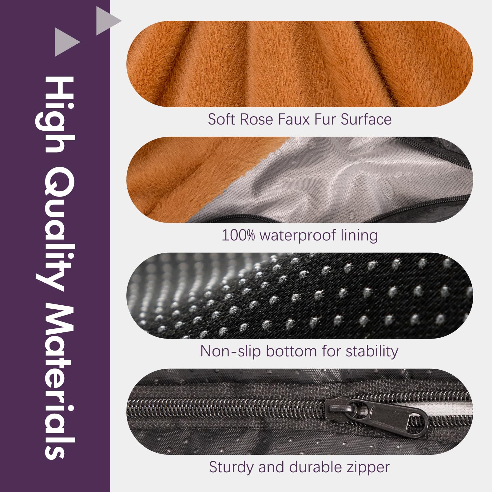 BLVOTKRO funda cama perro lavable a maquina gris, limpieza sencilla.