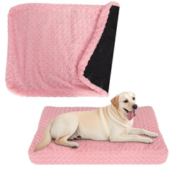 BLVOTKRO funda para cama de perro en terciopelo rosa suave para confort diario