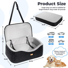 BLVRYVIO: asiento para dos perros pequeños, comodidad y libertad para mirar alrededor