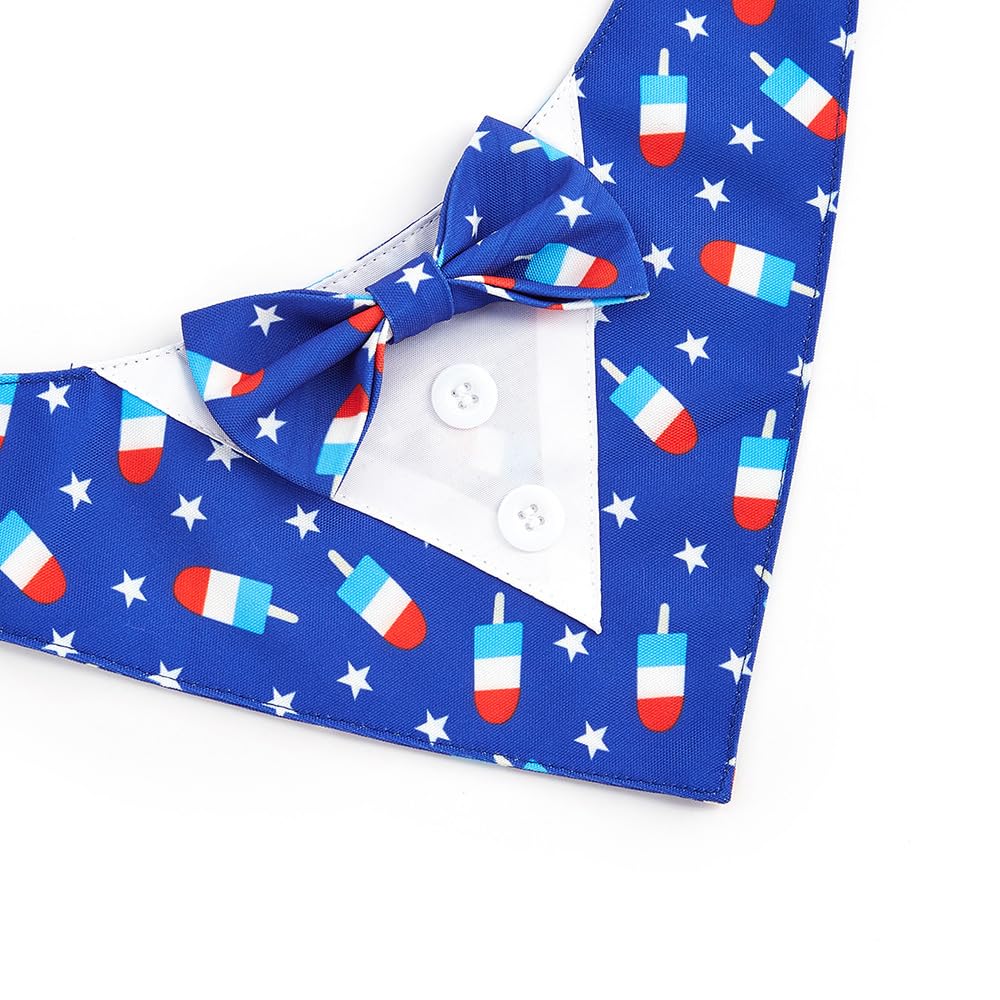 Bnibol esmoquín patriótico con estampado de estrellas, para lucir en celebraciones patrióticas.