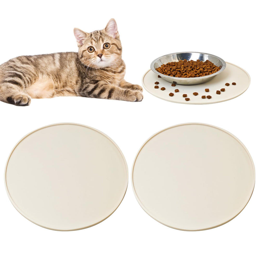 BNOSDM alfombrilla de alimentación para gatos, dos unidades, mantiene la zona ordenada.