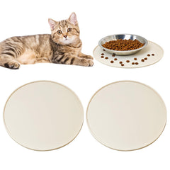 BNOSDM alfombrilla de alimentación para gatos, dos unidades, mantiene la zona ordenada.